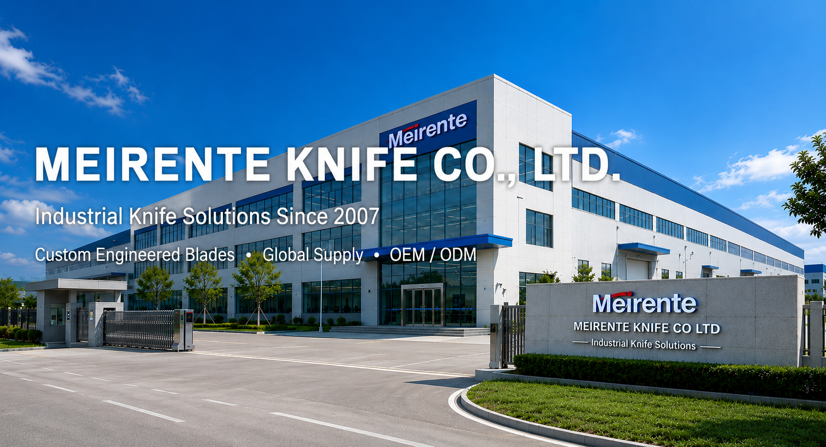 MEIRENTE industrial knife manufacturing facility